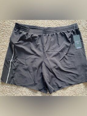 VRST Black Athletic Shorts with Reflective Side Trim